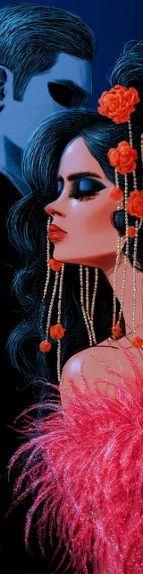 Free dark romance bookmark featuring a couple sharing a slow whisper